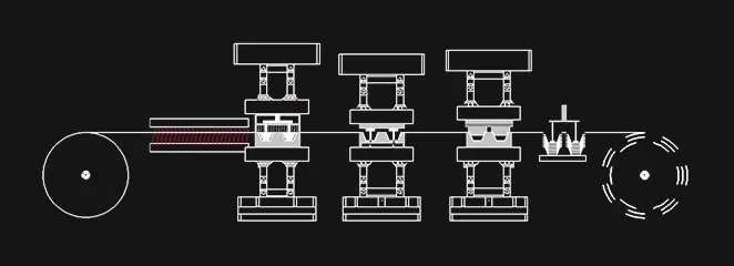 Машина для термоформования пластика с четырьмя станциями
