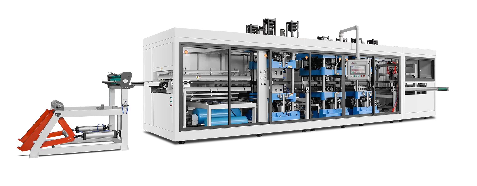 Многопозиционная автоматическая машина для термоформования пластика Многопозиционная автоматическая машина для термоформования пластика